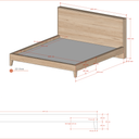 Safat White Oak Solid Wood King Size Bed