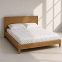 Safat White Oak Solid Wood King Size Bed by Art Dei Marmi