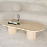 Sena Travertine Marble Coffee Table
