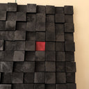 Smoked Black Premium Handmade Wooden Wall Sculpture | Size XXL – 120 cm x 120 cm