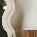 Sole White Wave Frame Mirror