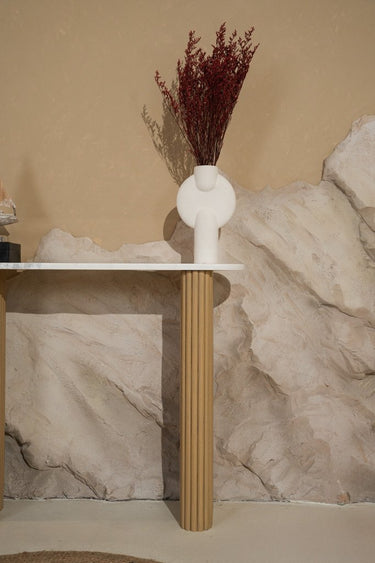 Sora Volakas Marble Wooden Base Console
