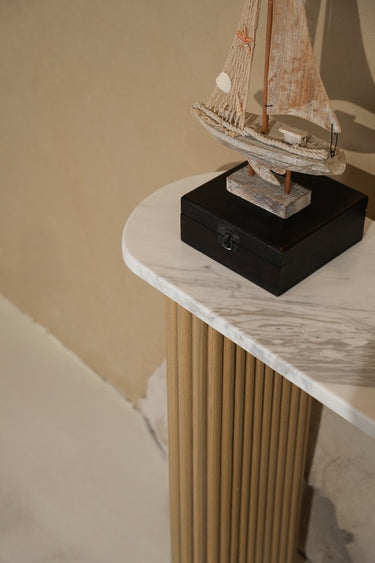 Sora Volakas Marble Wooden Base Console