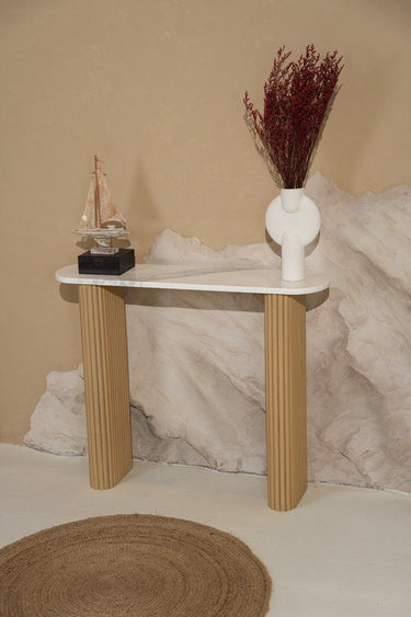 Sora Volakas Marble Wooden Base Console