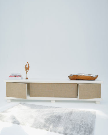 Taro PU Paint & Rattan TV Unit