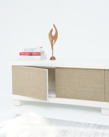 Taro PU Paint & Rattan TV Unit
