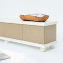 Taro PU Paint & Rattan TV Unit