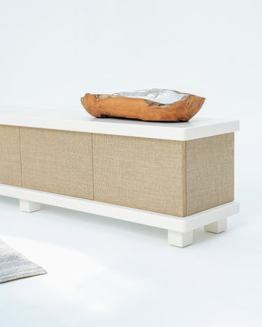 Taro PU Paint & Rattan TV Unit