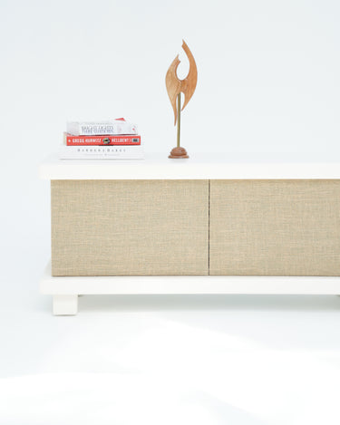 Taro PU Paint & Rattan TV Unit