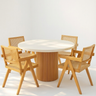 Tivo Micro Cement & Wooden Base Outdoor Table