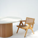 Tivo Micro Cement & Wooden Base Outdoor Table
