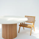 Tivo Micro Cement & Wooden Base Outdoor Table