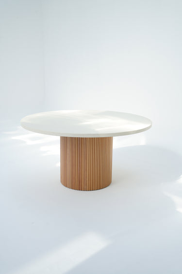 Tivo Micro Cement & Wooden Base Outdoor Table