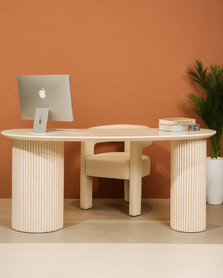 Vellaro Beige Marble Desk