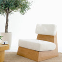 Velo White Oak & Linen Sofa Chair