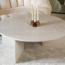 Vera Quartz White Marble Coffee Table
