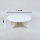 Vera Quartz White Marble Coffee Table