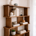 Zoryana Bookshelf - Solid Wood Sculptural Storage