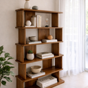 Zoryana Bookshelf - Solid Wood Sculptural Storage